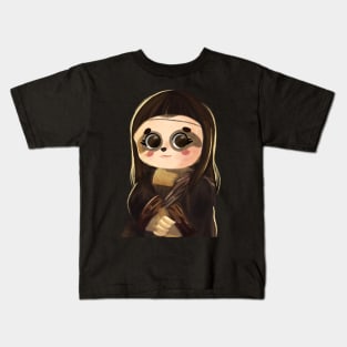 slowlisa with no background, beautiful sloth named lisa like mona lisa Kids T-Shirt